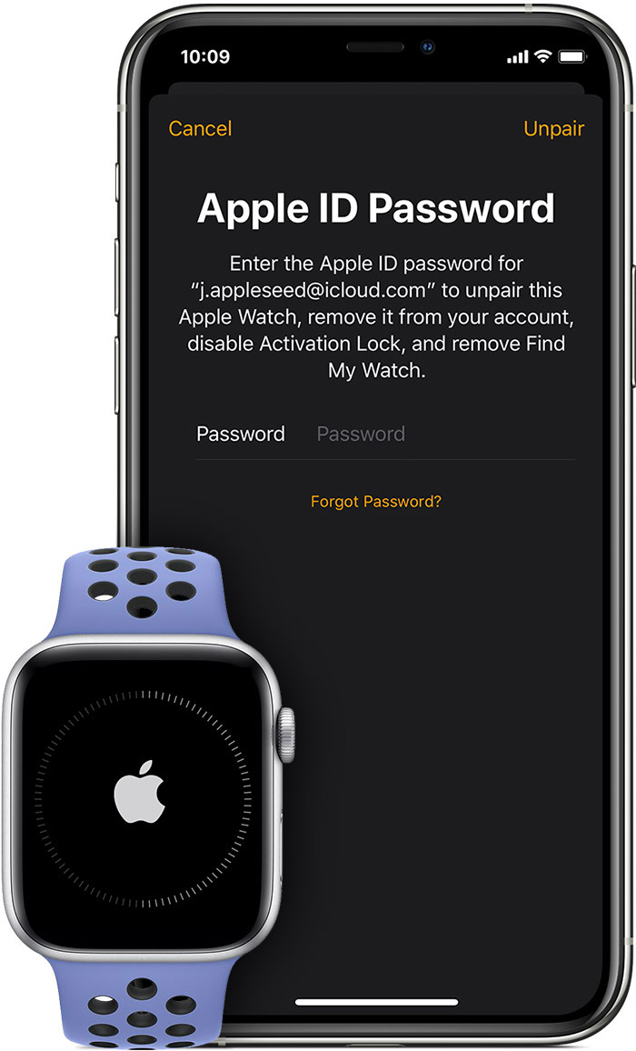 حذف آیکلود Apple Watch 